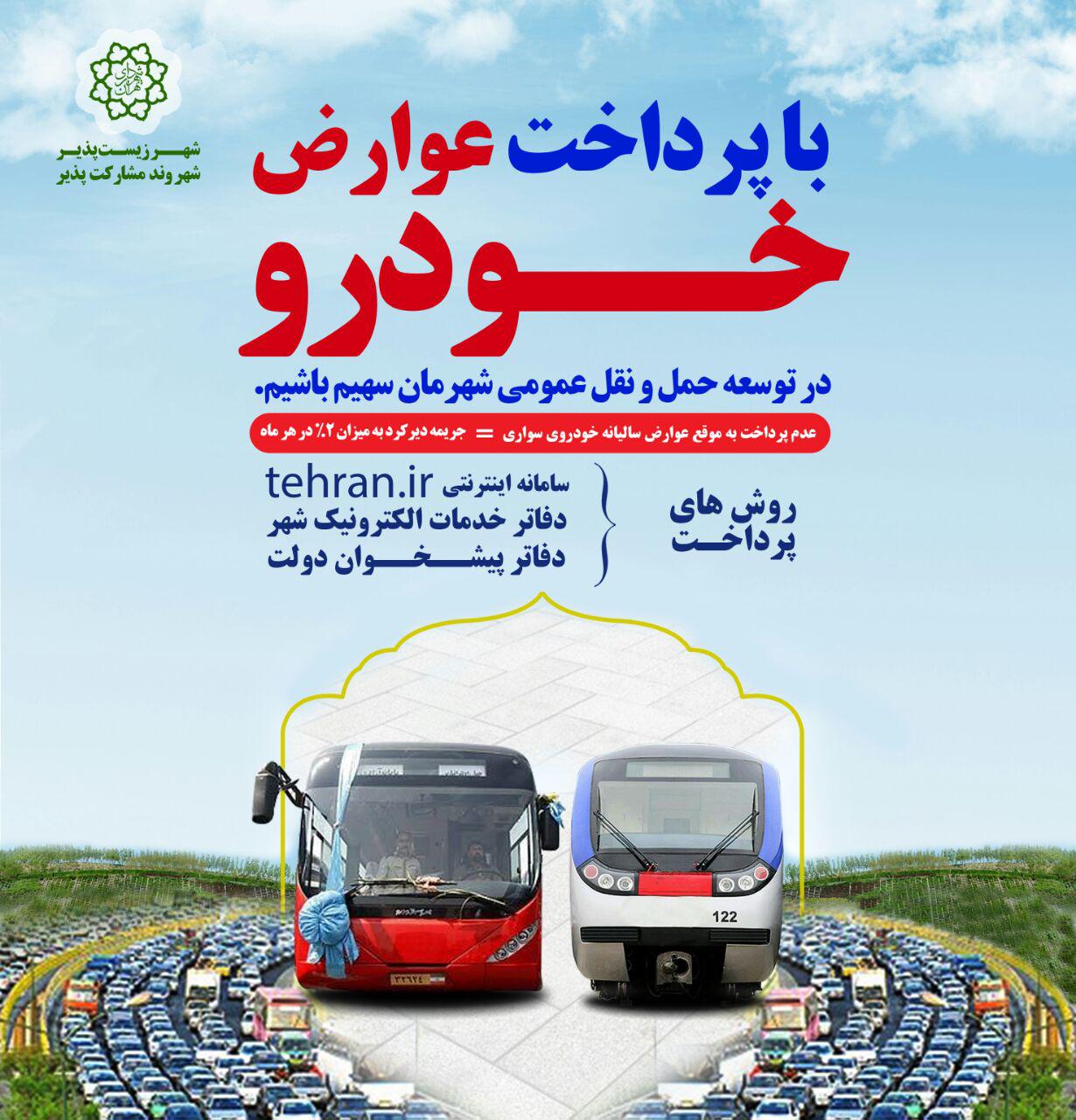 پرداخت عوارض سالیانه خودرو، توسعه حمل و نقل عمومی شهر پرداخت عوارض سالیانه خودرو، توسعه حمل و نقل عمومی شهر