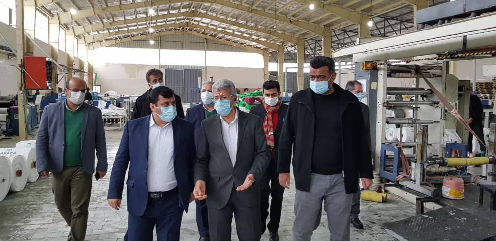 بازدید عضو هیات عامل بانک ملی از واحدهای تولیدی و صنعتی استان گلستان
