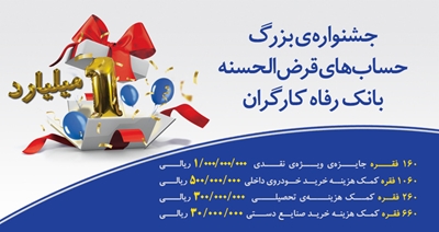 تاریخ قرعه کشی حساب پس انداز بانک رفاه در سال 1399 اعلام شد