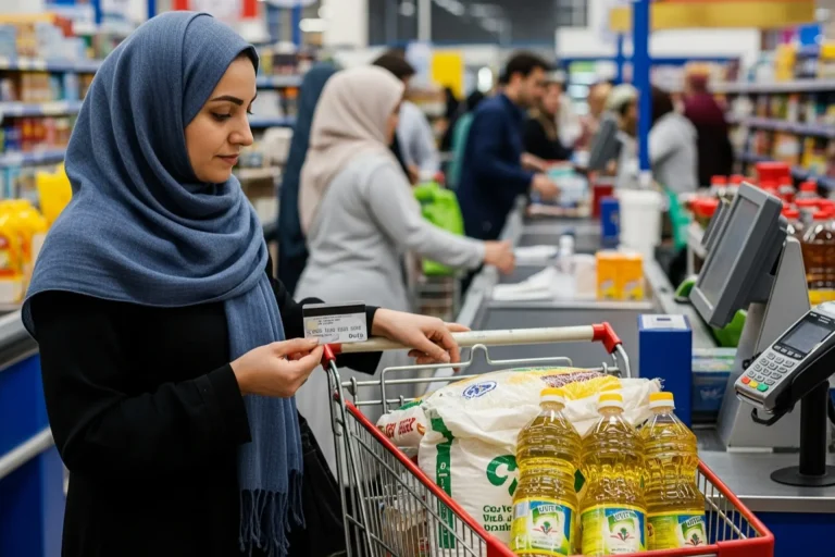 paying-for-groceries-with-electronic-coupon